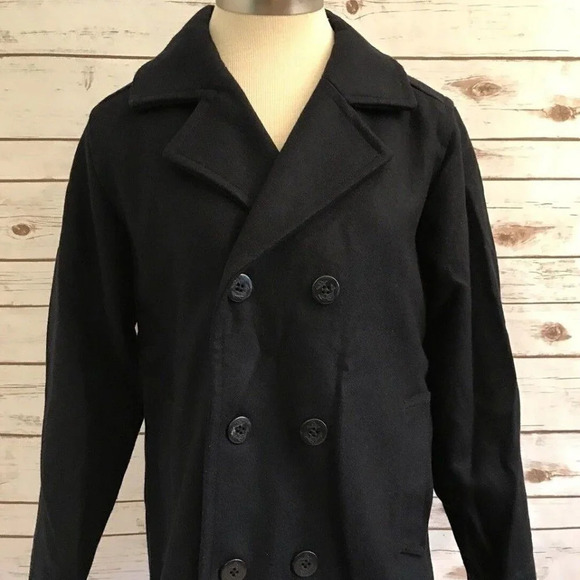 Old Navy Other - OLD NAVY Youth Fully Lined Collar Double Breasted Blue Jacket Coat Size XL (14)